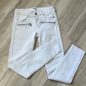 Size 26 Paige Indio Zip skinny jeans